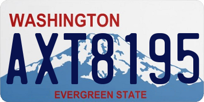 WA license plate AXT8195