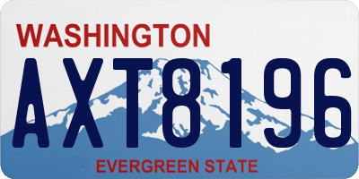 WA license plate AXT8196