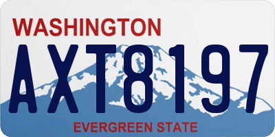 WA license plate AXT8197