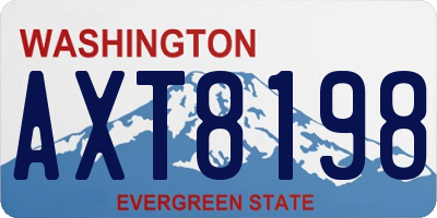 WA license plate AXT8198