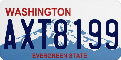 WA license plate AXT8199