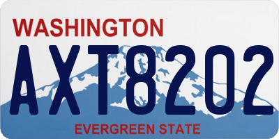 WA license plate AXT8202