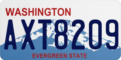 WA license plate AXT8209