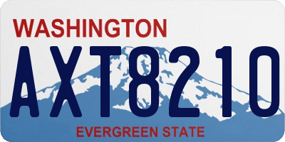 WA license plate AXT8210