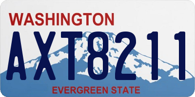 WA license plate AXT8211
