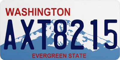 WA license plate AXT8215