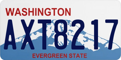 WA license plate AXT8217