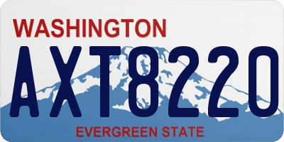 WA license plate AXT8220