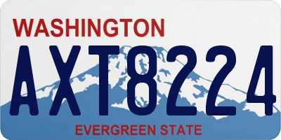 WA license plate AXT8224