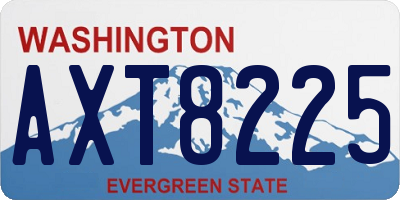 WA license plate AXT8225