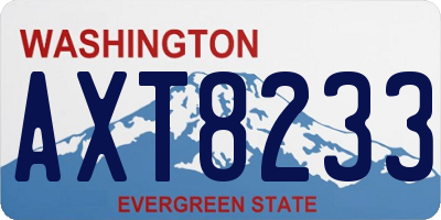 WA license plate AXT8233