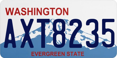 WA license plate AXT8235