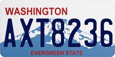 WA license plate AXT8236