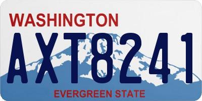 WA license plate AXT8241