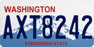 WA license plate AXT8242