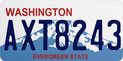 WA license plate AXT8243