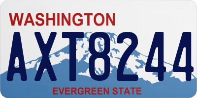 WA license plate AXT8244