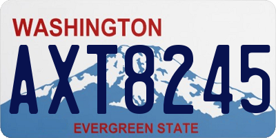 WA license plate AXT8245