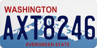 WA license plate AXT8246