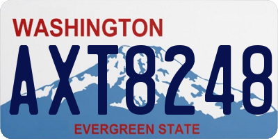 WA license plate AXT8248