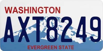 WA license plate AXT8249