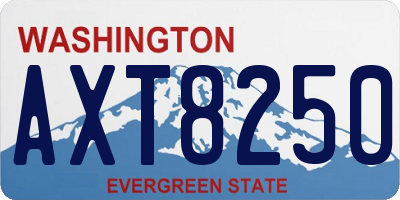 WA license plate AXT8250