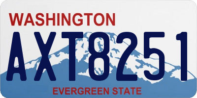 WA license plate AXT8251