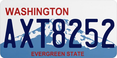 WA license plate AXT8252