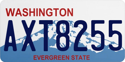 WA license plate AXT8255