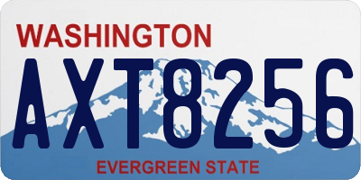 WA license plate AXT8256