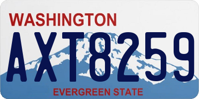 WA license plate AXT8259