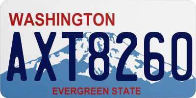 WA license plate AXT8260