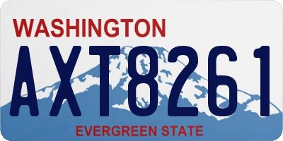 WA license plate AXT8261