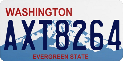 WA license plate AXT8264