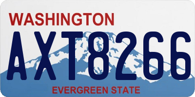 WA license plate AXT8266