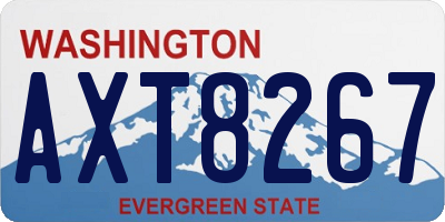 WA license plate AXT8267