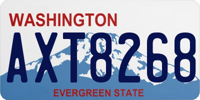 WA license plate AXT8268