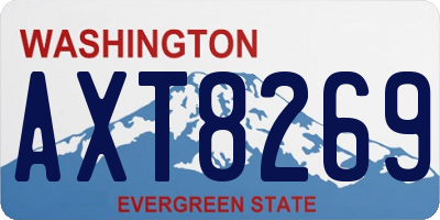 WA license plate AXT8269
