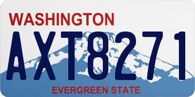 WA license plate AXT8271