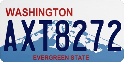 WA license plate AXT8272