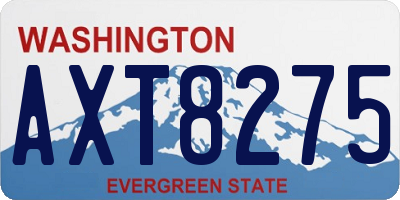 WA license plate AXT8275