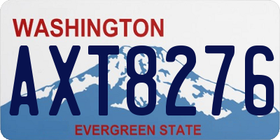WA license plate AXT8276