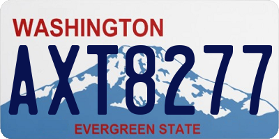WA license plate AXT8277