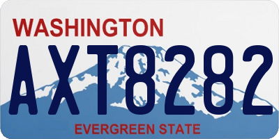 WA license plate AXT8282