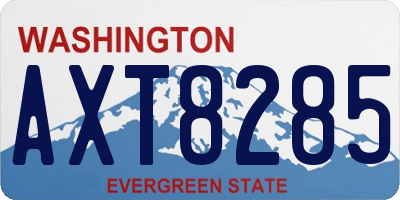 WA license plate AXT8285