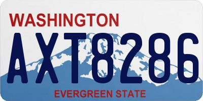 WA license plate AXT8286