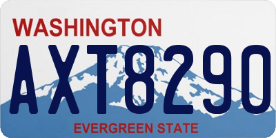 WA license plate AXT8290