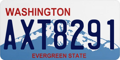 WA license plate AXT8291