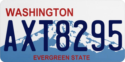 WA license plate AXT8295