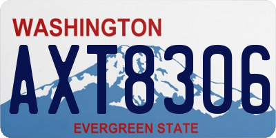 WA license plate AXT8306
